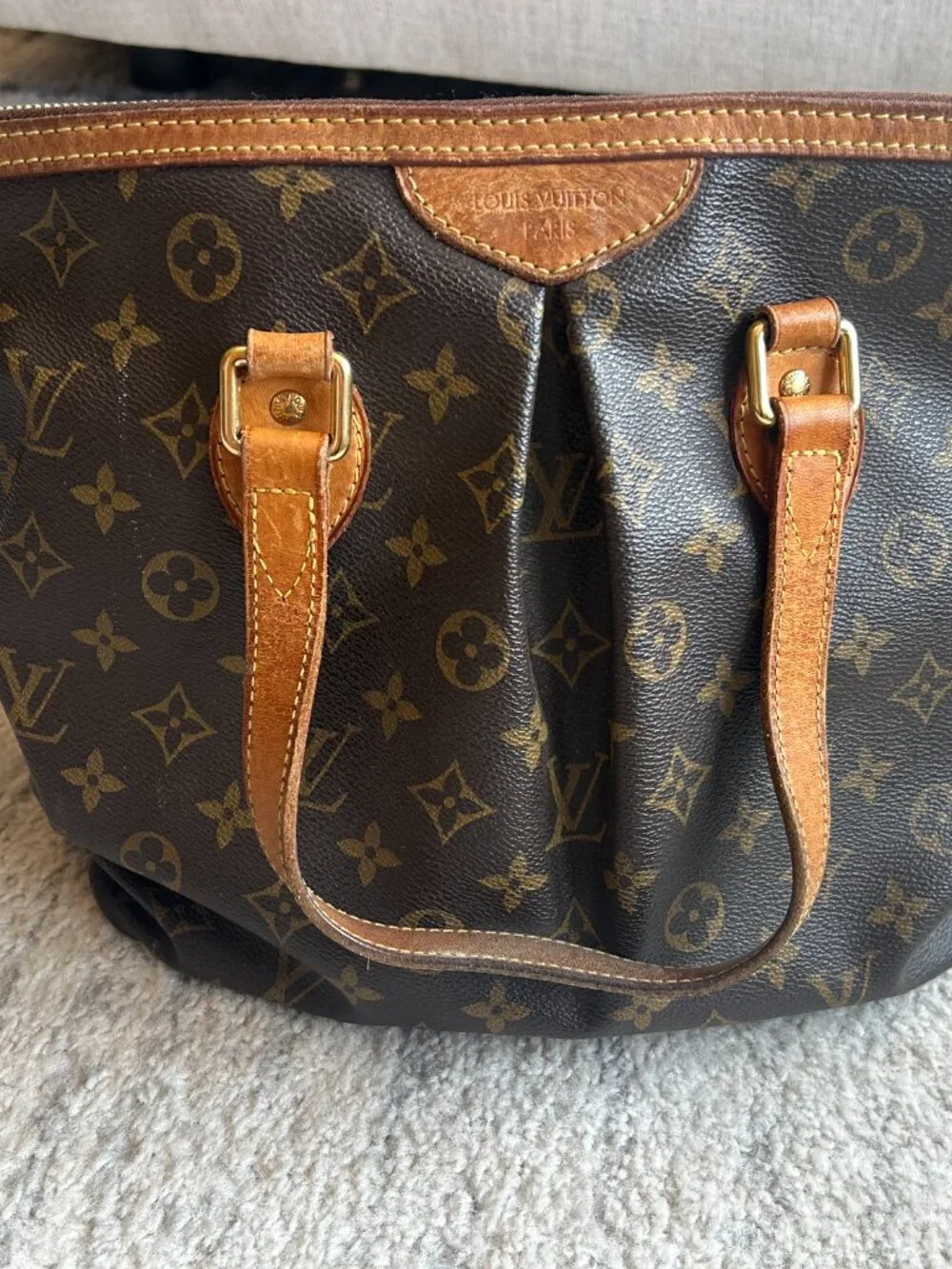 Louis Vuitton Monogram Palermo PM Shoulder Bag w/ Strap Brown - Picture 14 of 17